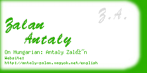 zalan antaly business card